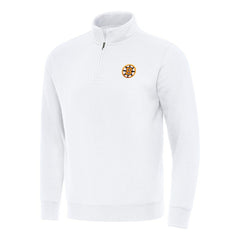 Boston Bruins Antigua Victory Quarter-Zip Pullover Top - White - NHL 203362005