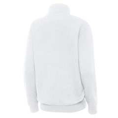 Boston Bruins Antigua Women's Victory Quarter-Zip Pullover Top - White - NHL 203362011