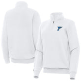 St. Louis Blues Antigua Women's Victory Quarter-Zip Pullover Top - White - NHL 203362012