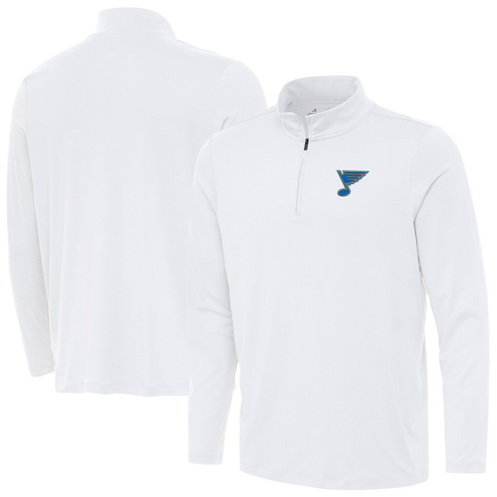 St. Louis Blues Antigua Reprocess Quarter-Zip Pullover - White - NHL 203362030