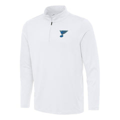 St. Louis Blues Antigua Reprocess Quarter-Zip Pullover - White - NHL 203362030