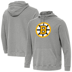 Boston Bruins Antigua Cloud Pullover Hoodie - Heather Black - NHL 203362089