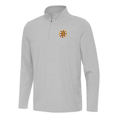 Boston Bruins Antigua Twine Quarter-Zip Pullover - Gray - NHL 203362157