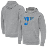 St. Louis Blues Antigua Victory Tall Pullover Hoodie - Heather Gray - NHL 203362188