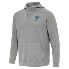 St. Louis Blues Antigua Cloud Pullover Hoodie - Heather Black - NHL 203362200