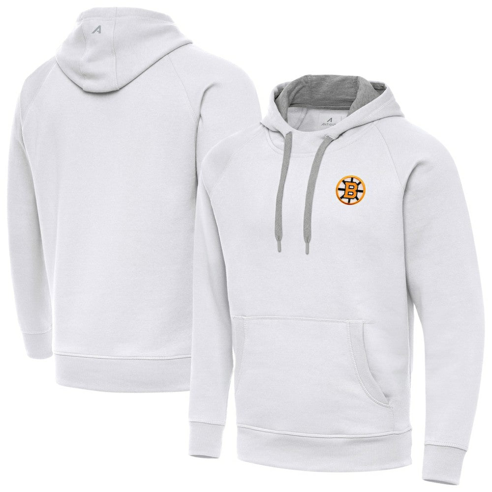 Boston Bruins Antigua Victory Pullover Hoodie - White - NHL 203362215