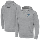 St. Louis Blues Antigua Victory Pullover Hoodie - Heather Gray - NHL 203362224