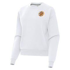 Boston Bruins Antigua Women's Victory Pullover Sweatshirt - White - NHL 203362232