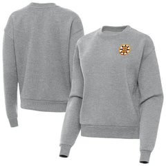Boston Bruins Antigua Women's Victory Pullover Sweatshirt - Heather Gray - NHL 203362235
