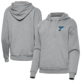 St. Louis Blues Antigua Women's Victory Pullover Hoodie - Heather Gray - NHL 203362243
