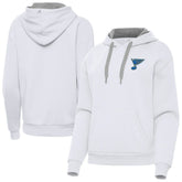 St. Louis Blues Antigua Women's Victory Pullover Hoodie - White - NHL 203362247