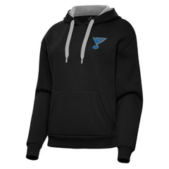 St. Louis Blues Antigua Women's Victory Pullover Hoodie - Black - NHL 203362248