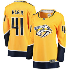 Nicolas Hague Nashville Predators Fanatics Women's Home Breakaway Jersey - Gold - NHL 203363995