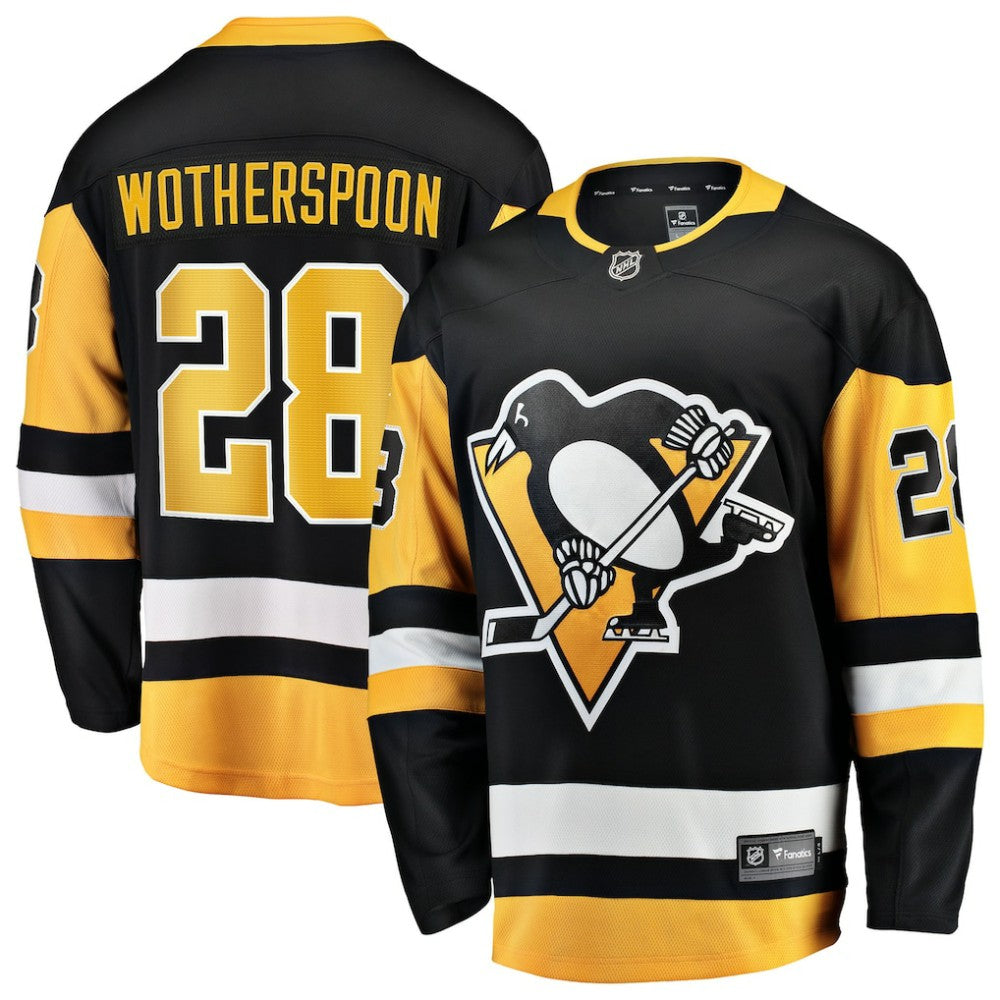 Parker Wotherspoon Pittsburgh Penguins Fanatics Home Breakaway Jersey - Black - NHL 203363998