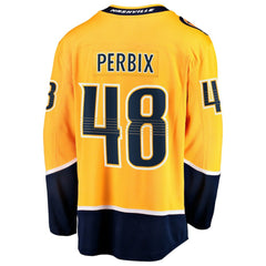 Nick Perbix Nashville Predators Fanatics Home Breakaway Jersey - Gold - NHL 203364002