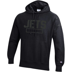 New York Jets Champion Tonal Reverse Weave Fleece Hoodie Black