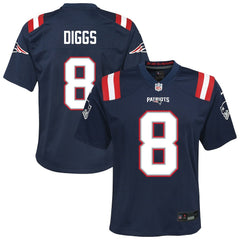 Nike Stefon Diggs New England Patriots Youth Team Game Jersey Navy
