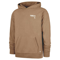 Philadelphia 76ers '47 Triple Double Foundation Premium Hoodie Sweatshirt Khaki | 47 brand