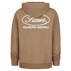 Philadelphia 76ers '47 Triple Double Foundation Premium Hoodie Sweatshirt Khaki | 47 brand