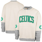 Boston Celtics '47 Crossover Collection Trifecta Double Layered Fleece Sweatshirt Cream | 47 brand