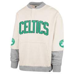 Boston Celtics '47 Crossover Collection Trifecta Double Layered Fleece Sweatshirt Cream | 47 brand