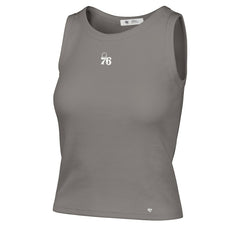 Philadelphia 76ers '47 Women's Cropped Skyhook Baby Rib Tank Gray | 47 brand online