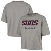 Phoenix Suns '47 Women's Pivot Drop Needle Cropped T-Shirt Gray | 47 brand outlet
