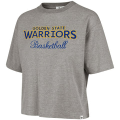 Golden State Warriors '47 Women's Pivot Drop Needle Cropped T-Shirt for sale Gray | 47 brand online