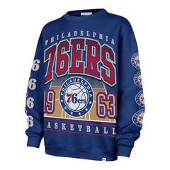 Philadelphia 76ers '47 Women's Go Big Oversized Sweatshirt Royal | 47 brand discount
