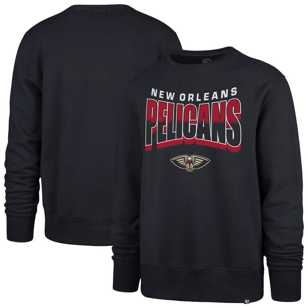 New Orleans Pelicans '47 Unisex Brush By Headline Crewneck Sweatshirt Navy | 47 brand online