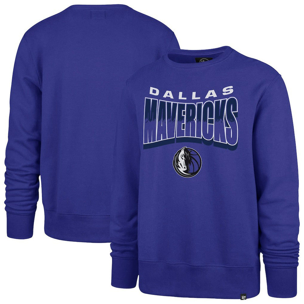 Dallas Mavericks '47 Unisex Brush By Headline Crewneck Sweatshirt for sale Blue | 47 brand Lifestyle