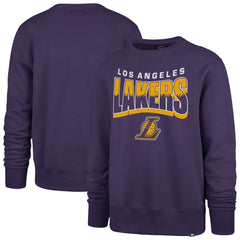 Los Angeles Lakers '47 Unisex Brush By Headline Crewneck Sweatshirt Purple | 47 brand Lifestyle