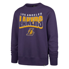Los Angeles Lakers '47 Unisex Brush By Headline Crewneck Sweatshirt Purple | 47 brand Lifestyle