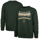 Milwaukee Bucks '47 Unisex Brush By Headline Crewneck Sweatshirt Hunter Green | 47 brand outlet