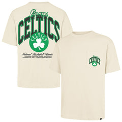 Boston Celtics '47 Unisex Crossover Collection Foundation Pocket T-Shirt Cream | 47 brand Lifestyle