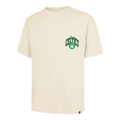Boston Celtics '47 Unisex Crossover Collection Foundation Pocket T-Shirt Cream | 47 brand Lifestyle