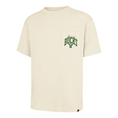 Milwaukee Bucks '47 Unisex Crossover Collection Foundation Pocket T-Shirt Cream | 47 brand for sale