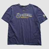 Milwaukee Brewers Nike 2004 T-Shirt - Navy - Vintage - Nike Online