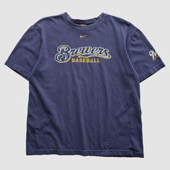 Milwaukee Brewers Nike 2004 T-Shirt - Navy - Vintage - Nike Online