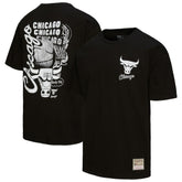Chicago Bulls Hardwood Classics Overlap T-Shirt for sale Black | Mitchell & Ness outlet