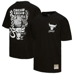 Chicago Bulls Hardwood Classics Overlap T-Shirt for sale Black | Mitchell & Ness outlet
