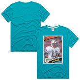 Dan Marino Miami Dolphins Homage Unisex NFL Topps Trading Card Tri-Blend T-Shirt Aqua