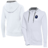 France National Team Antigua Women's Takeover Full-Zip Hoodie White