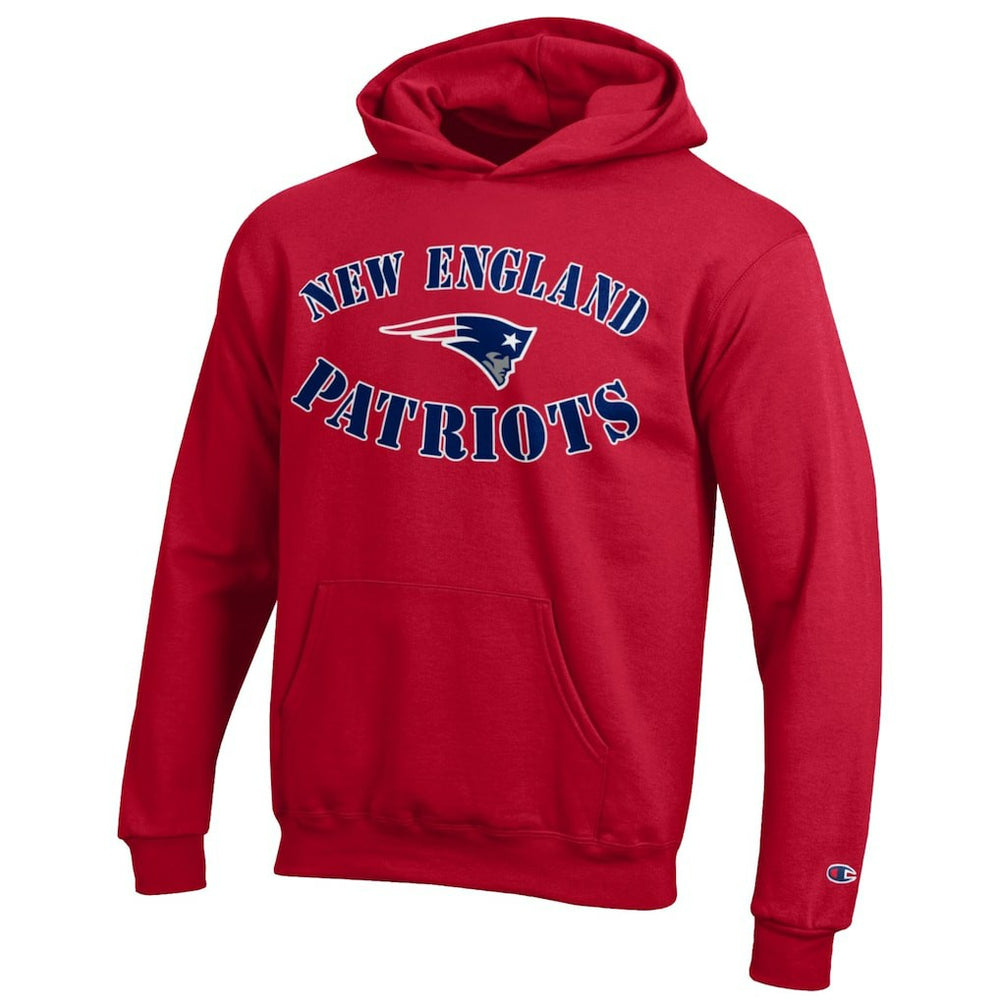 New England Patriots Champion Youth Powerblend Fleece Hoodie Red