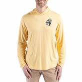 New Orleans Saints Cutter & Buck Throwback Logo Coastline Epic Comfort Eco Recycled Long Sleeve Hoodie T-Shirt Gold