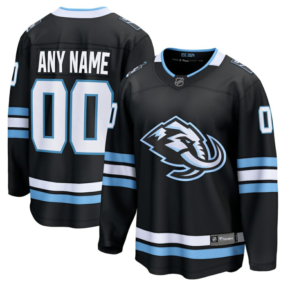 Utah Mammoth Fanatics Home Breakaway Custom Jersey - Black - NHL 203376755
