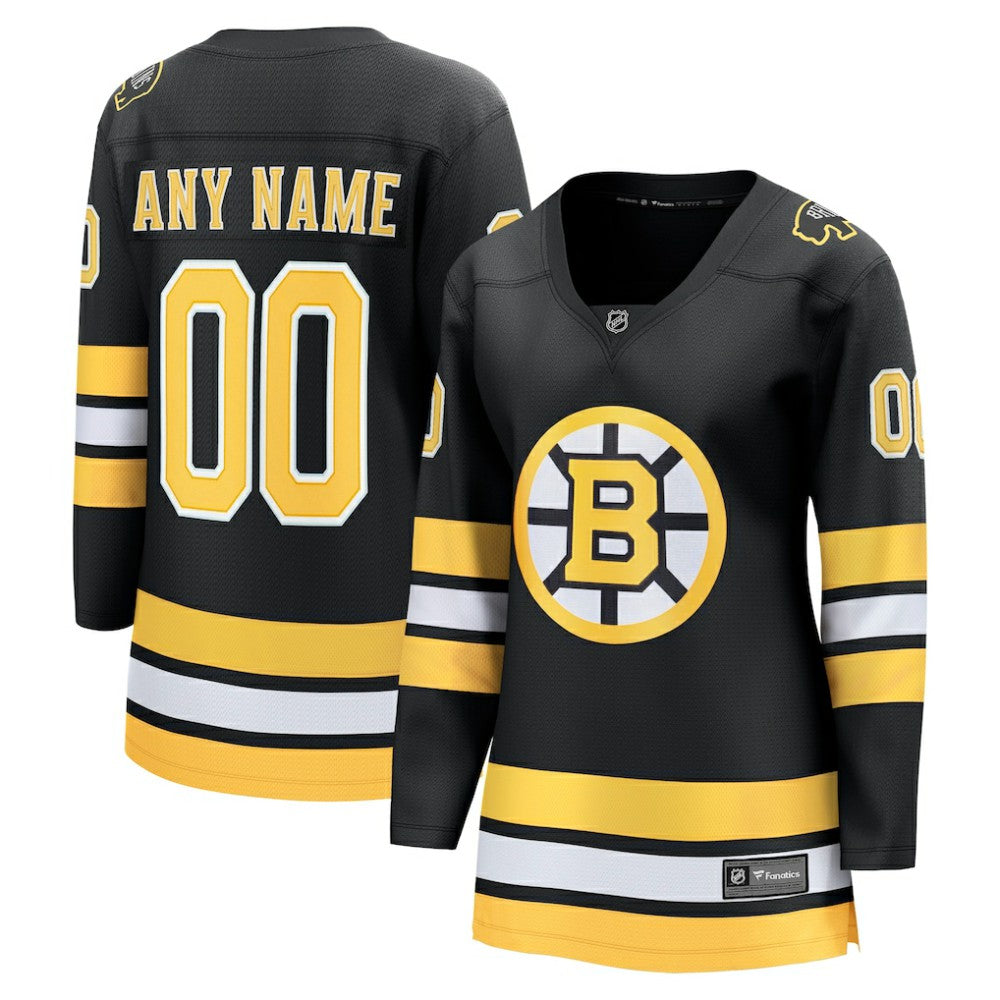Boston Bruins Fanatics Women's Home Breakaway Custom Jersey - Black - NHL 203376756
