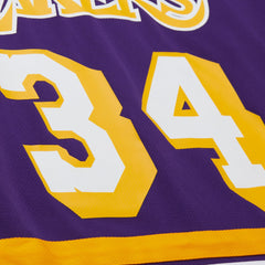 Shaquille O'Neal Los Angeles Lakers Unisex Maxxed Out Fashion Hockey Jersey Purple | Mitchell & Ness discount
