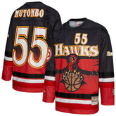 Dikembe Mutombo Atlanta Hawks Unisex Maxxed Out Fashion Hockey Jersey Red | Mitchell & Ness