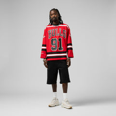 Dennis Rodman Chicago Bulls Unisex Maxxed Out Fashion Hockey Jersey for sale Red | Mitchell & Ness outlet